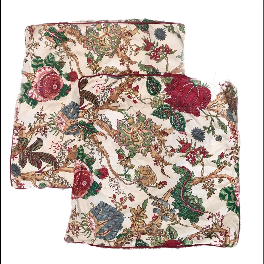 *TWO* POTTERY BARN Wells Palampore euro shams